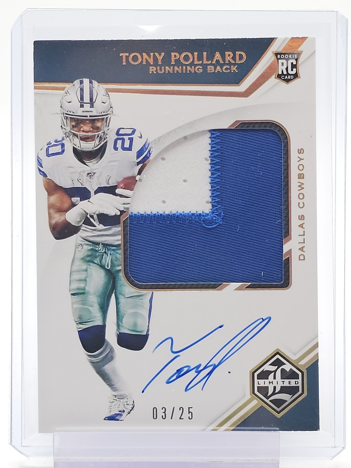 Tony Pollard Panini Limited #175 Patch Autograph