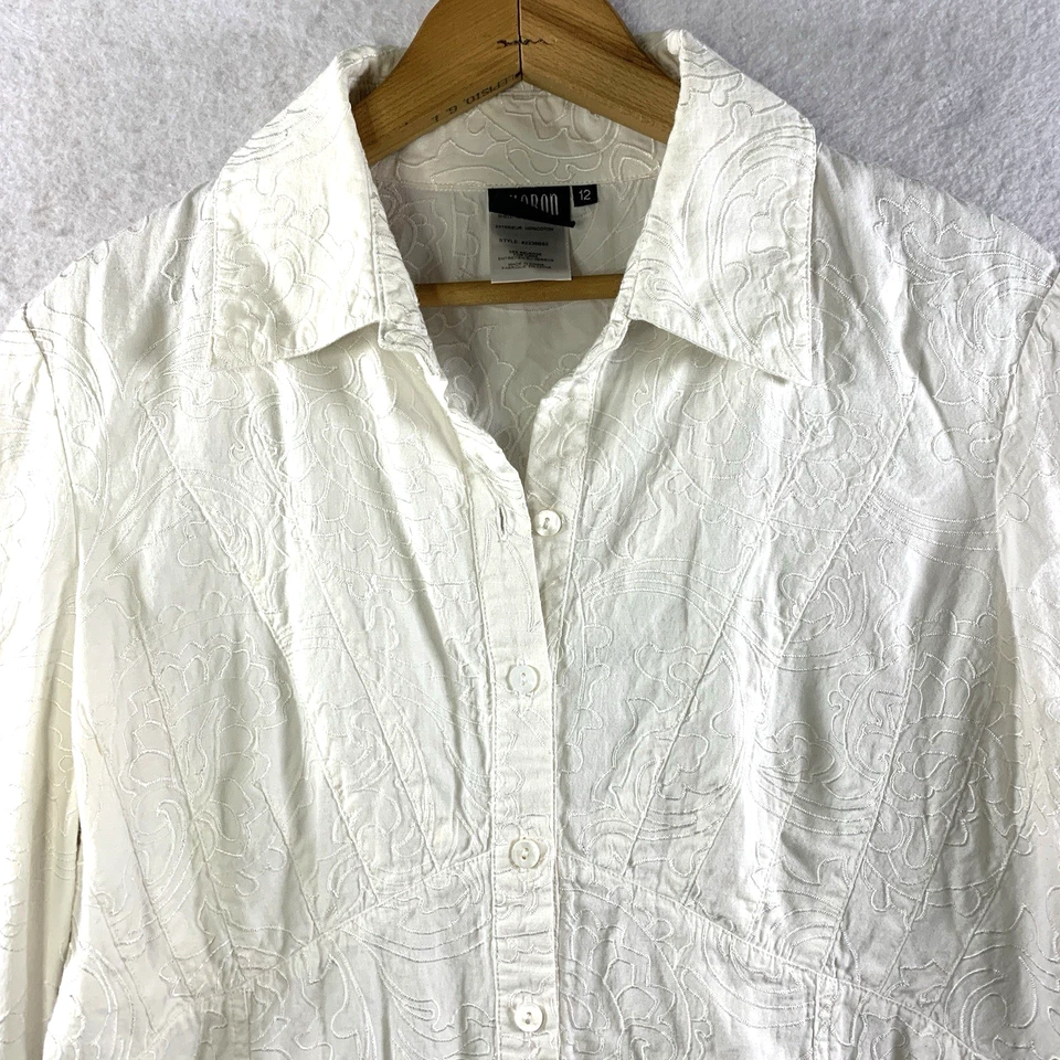 Top túnica boho boho costero bordado con botones palangre para mujer talla 12 Foto 2 de 4