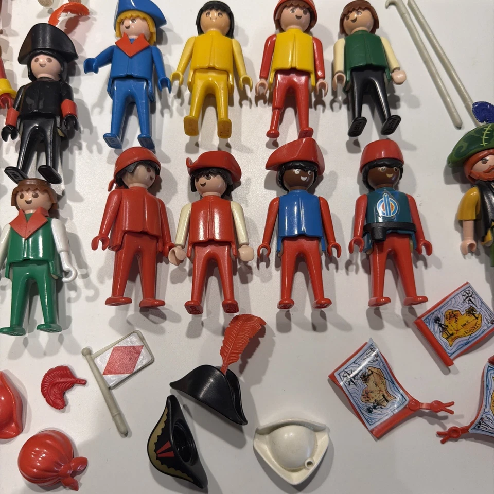 PLAYMOBIL vintage lot pirates coffre carte trésor Armes set 3542 de 1978 / 3550 - Photo 4/4