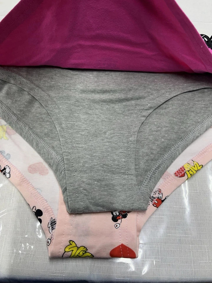 Disney Mickey Minnie paquete de tres ropa interior hipster adulto mediana nueva con etiquetas (uu) Foto 3 de 4