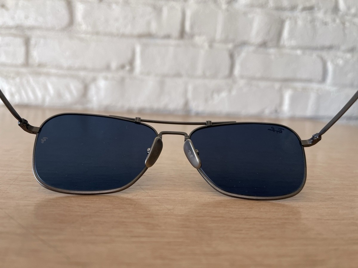 Ray Ban RB8136 Titanium Caravan Antique Silver Sunglasses 9138T0