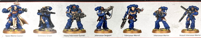 #ad Space Marines Heroes all 7 Marines from Kill Team Starter Set Warhammer 40K $49.90