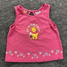 Vintage Y2K Disney Baby Winnie the Pooh Shirt Girls 3T Sleeveless Tank Piglet