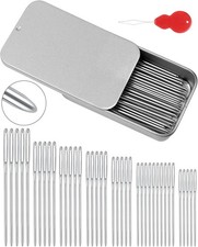 FIVEIZERO 80/40 PCS Large-Eye Blunt Needles,8 Sizes Stainless Steel Yarn 40
