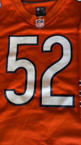 GSH Chicago Bears Orange Nike 52 Khalil Mack NFL On Field Jersey Men's XL - Picture 6 of 14