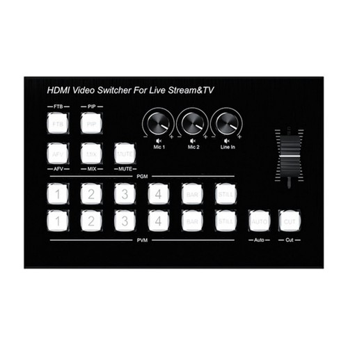4K Video Switcher HDMI Camera Broadcast Station Controller For laptops/Cameras - Afbeelding 2 van 14