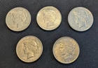 (5) 1922-P Peace Silver Dollars - Premium High Grade Coins Luster XF-AU (a)