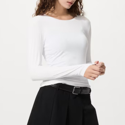 UNIQLO AIRism Silk blend UVcut Crew Neck T-shirt 4colors XS~3XL Women New Japan