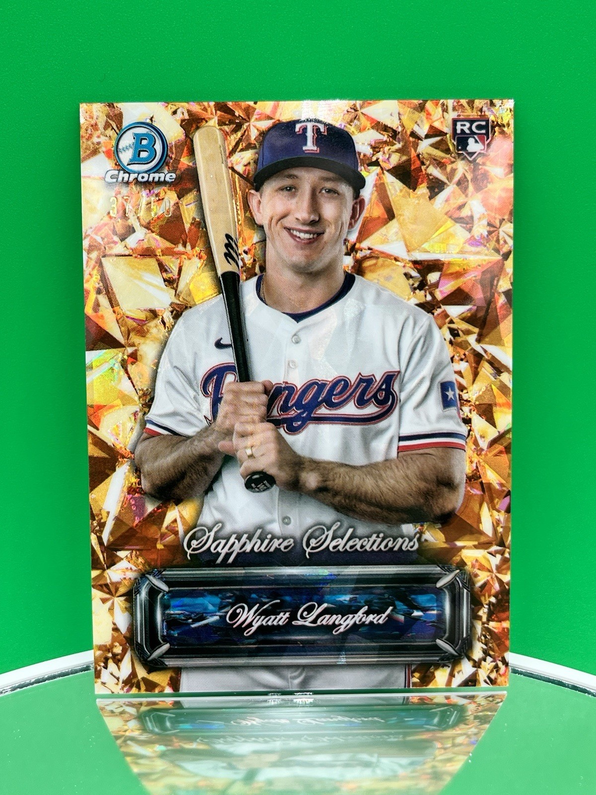 2024 Bowman Sapphire #SS-5 Wyatt Langford RC | Sapphire Selections Gold #/50