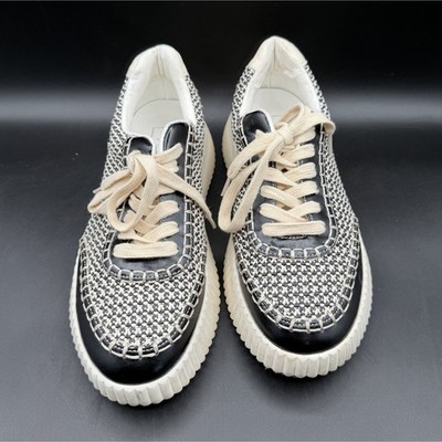 Selina Black Geometric Low Top Lace Up Women s Athletic Sneaker