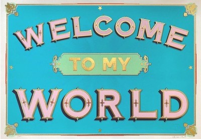 Welcome to My World Print Wall Art Framed