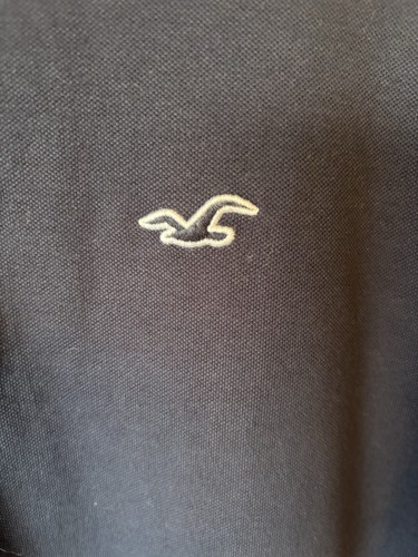 Mens Hollister long sleeved polo shirt in Navy Blue size UK size large VGC - Picture 6 of 7