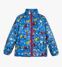 DISNEY Store Mickey Mouse Blue LightWeight Puffy Puffer Jacket Size 7/8