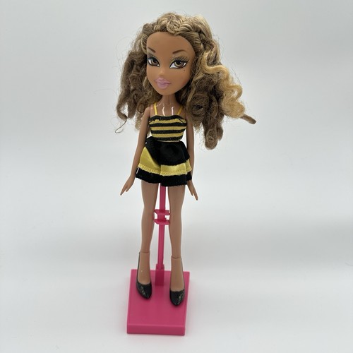 Vintage Bratz Yasmin Costume Party Bumble Bee Doll Dress Black Glitter Heels
