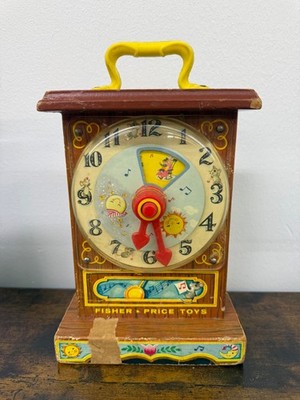 1962 Fisher-Price Tick Tock Teaching Clock, Not Working (G5B)
