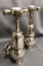 NICKEL GLOBE TAPS HEAVYWEIGHT RECLAIMED, FULLY REFURBISHED GLOBE TAPS