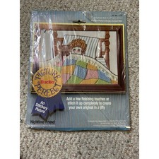 Bucilla Nighttime Friend Art Stitchery Picture Perfect Needlepoint Kit 2627