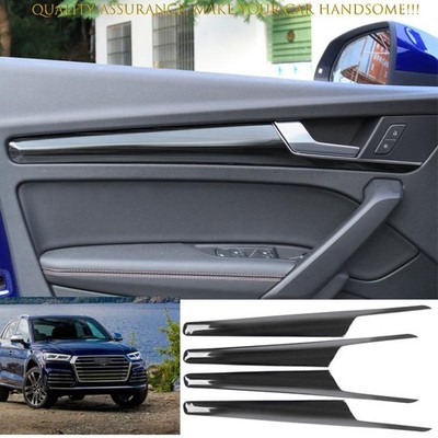 For Audi Q5 SQ5 2018-2023 Black Titanium Inner Door Panel Strip Cover Trim 4PCS