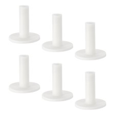 2.4 Inch Rubber Golf Tee, 6 Pack Tall Training Driving Range Tee Stable, White