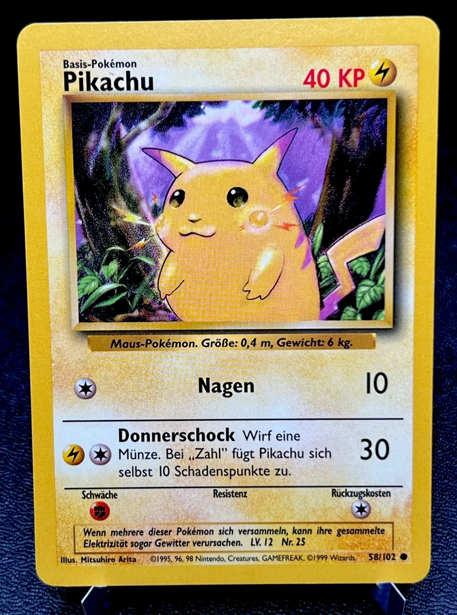 Pikachu Pokémon TCG German Individual Collectible Card Games for