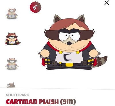 Youtooz * South Park * Cartman The Coon * 9-Inch Plush * New * In