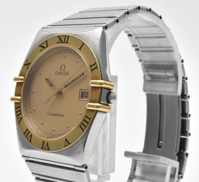 Omega Constellation 396.1080 Rare Cal.1441 Gold Steel Quartz Mens Works #87
