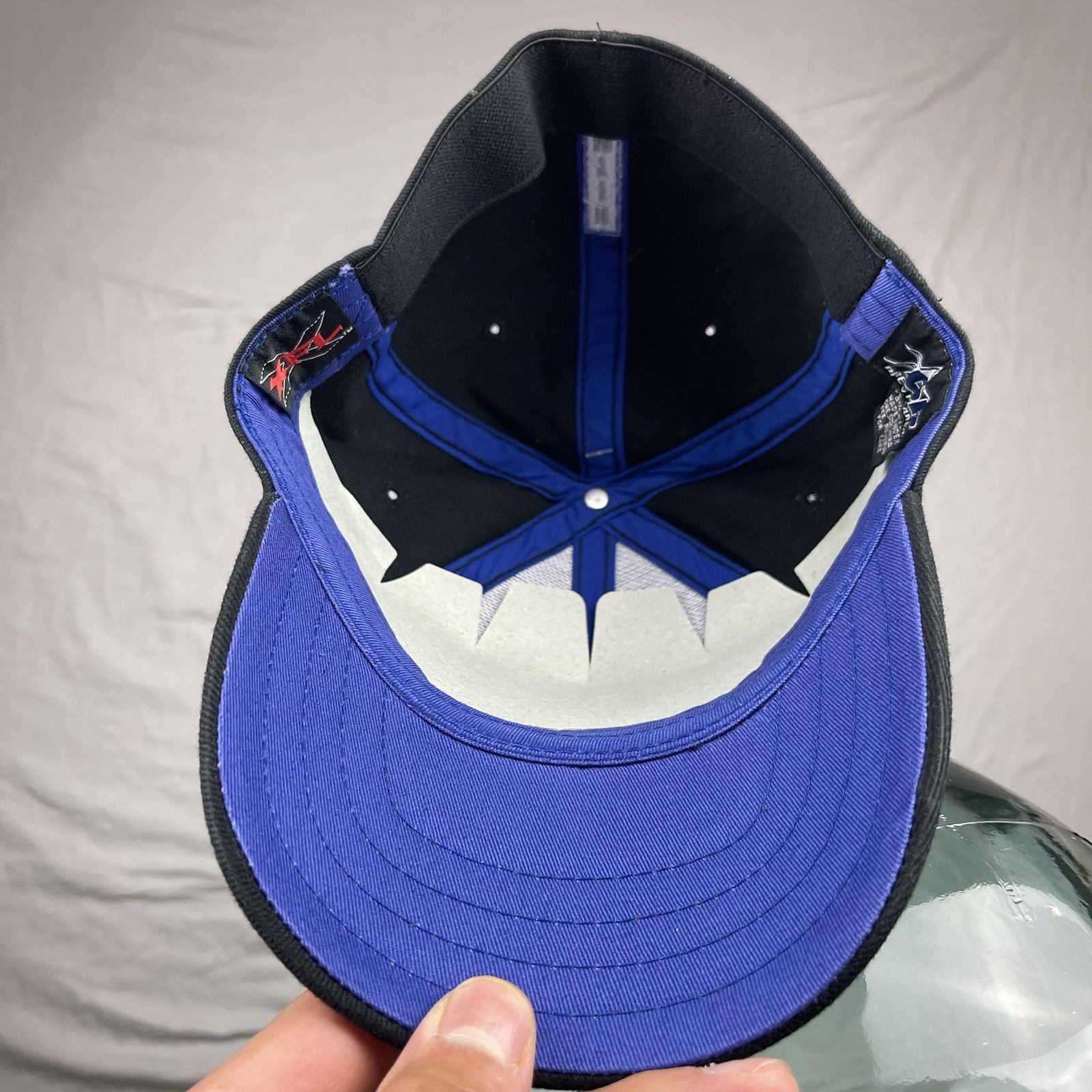 New York New Jersey Hitmen Hat Cap Mens Fitted Stretch Black XFL Drew Pearson image 10