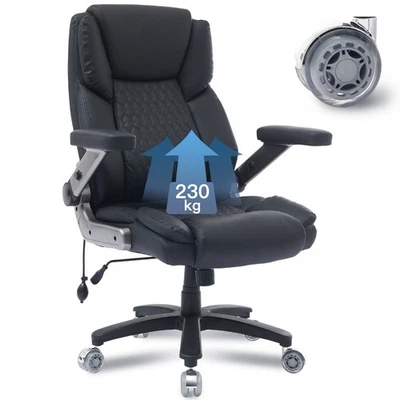 SEEDWAVE Bürostuhl XXL Chefsessel 230kg mit Aufblasbarer Lordosenstütze, 4D Armlehnen