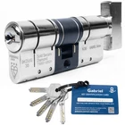 Federal 3 Star Euro Cylinder Thumb Turn Door Lock TS007 Diamond 5 Keys Chrome