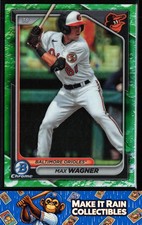 Max Wagner 2024 Bowman Chrome Prospects Lunar Glow Refractors #BCP-18 Orioles
