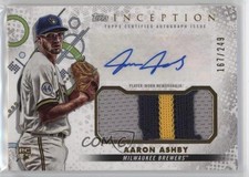 2022 Topps Inception 167/249 Aaron Ashby #IAP-AAS Patch Auto 19fv