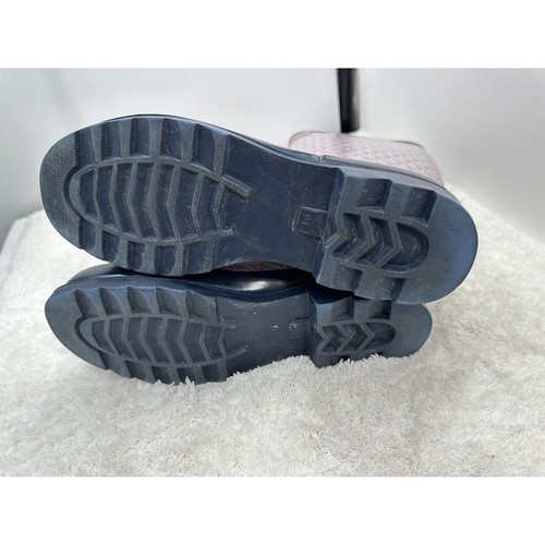 Vineyard Vines Whalies Rain Boots Womens Size 10 Blue Pink Rubber Waterproof - Picture 8 of 10
