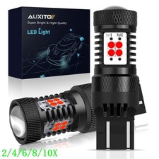 Auxito 7440 7441 7443 7444 LED Brake Stop Light Bulb Lamp Super Red Bright 2/10x