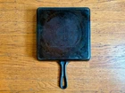 Vintage 1930s Griswold No. 8 Square Fry Skillet Small Logo Excellent Condition