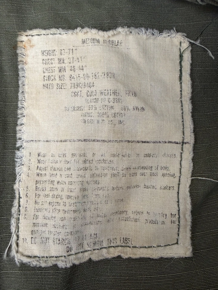 Chaqueta de Campo M65 OD De Colección Años 80 con Forro Ripstop - Mediana Regular Foto 3 de 4