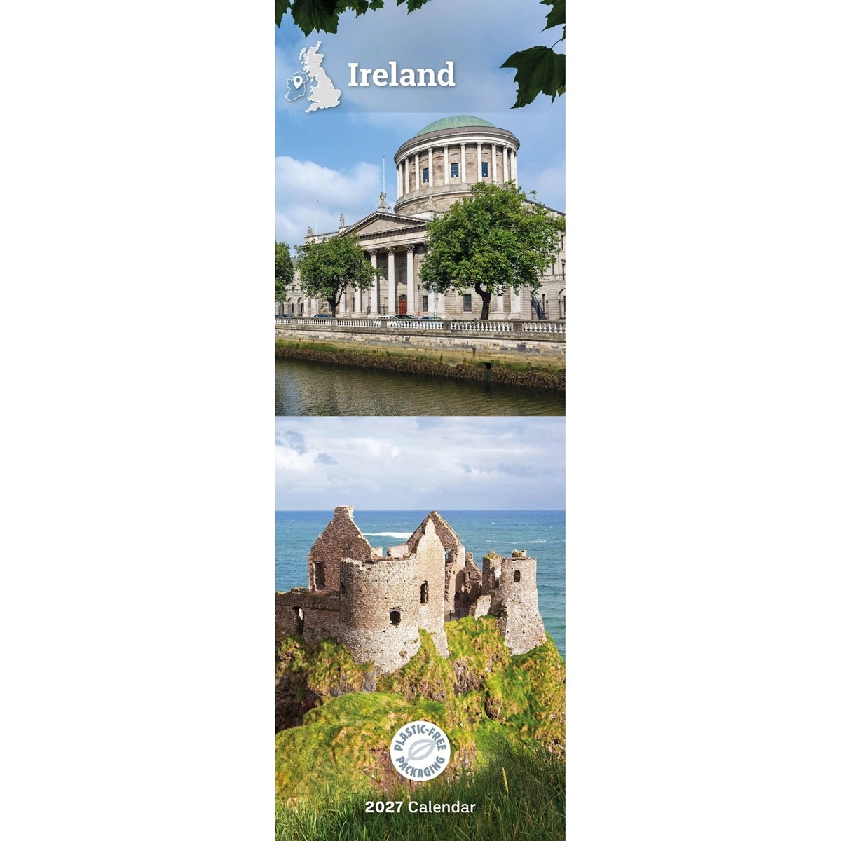 Ireland Slim Calendar 2027, Wall Calendars, Month To View, Travel, Gift
