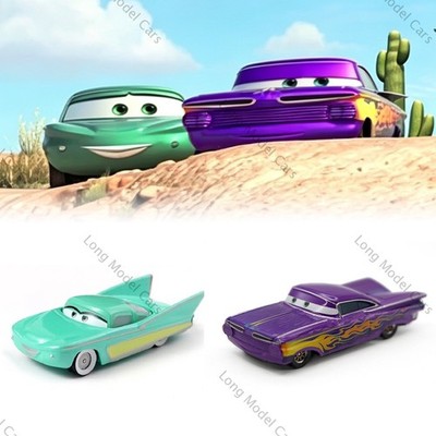 2-Pack Set Cars Movie V8 Café Flo & Body Art Purple Ramone Die-Cast Model Gift