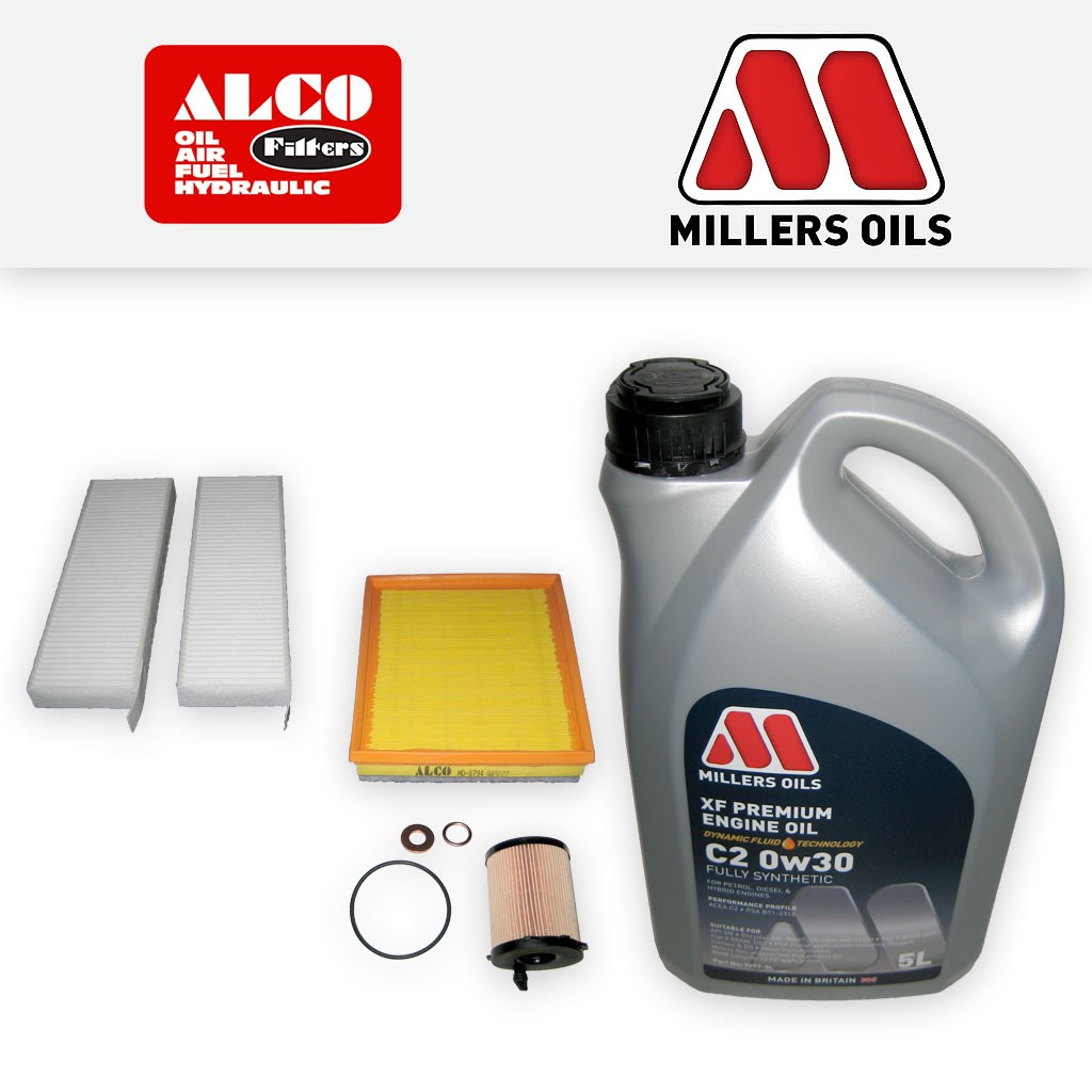 SERVICE KIT for CITROEN BERLINGO 1.6 BLUEHDI OIL AIR CABIN FILTER +OIL 2018-2024
