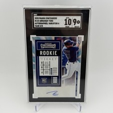 2020 Panini Contenders BLUE ROOKIE Abraham Toro Rookie Ticket Auto 5/5 SGC 10/9