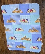 Disney Brand Patchwork Sleeping Winnie The Pooh Tigger Fleece Soft Baby Blanket