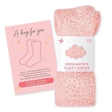 Fuzzy Socks for Women Gift Box Cozy Soft Cloud Socks for A.04 - Blush Pink