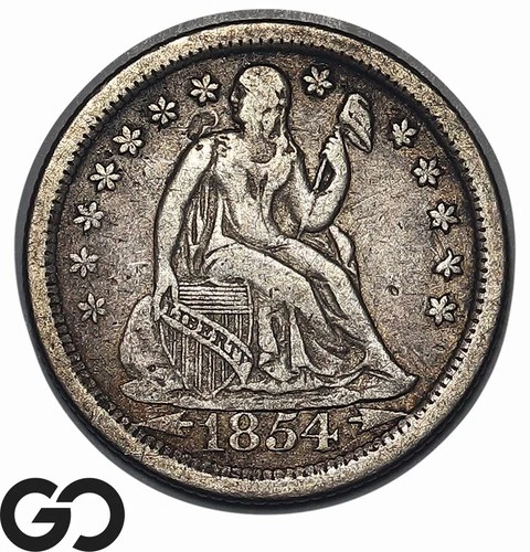 1854-O Seated Liberty Dime — photo from the most recent tracked eBay sale