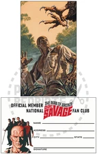 DOC SAVAGE MEMBERSHIP & ART CARD - THE SECRET OF SU - BOB LARKIN