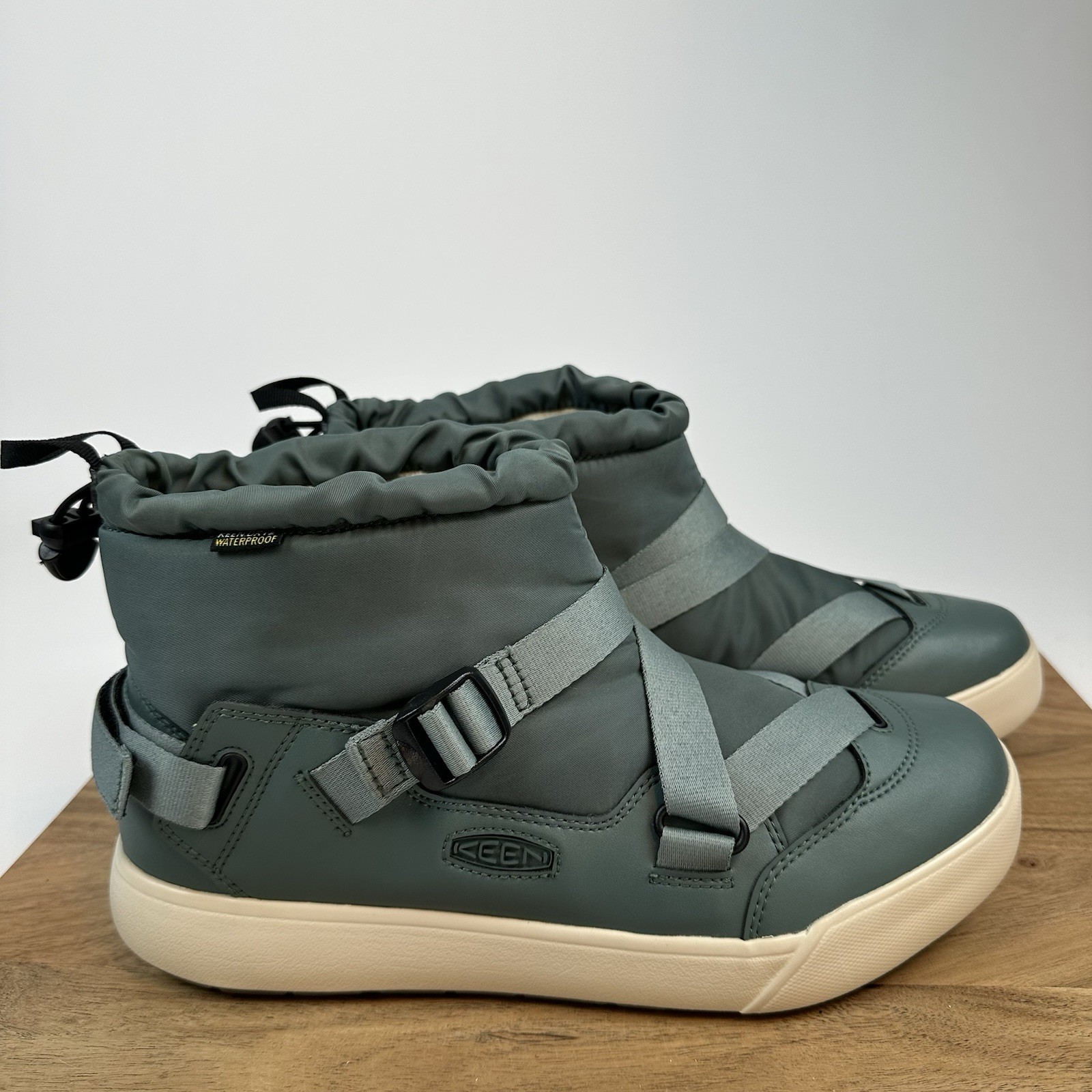 Stivaletti da neve invernali impermeabili verdi Keen Hoodzerra nuovi donna taglia 11 M