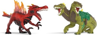 SCHLEICH ELDRADOR Creatures | Feuersaurier vs. Dschungelechse 70834, Spiel-Figur
