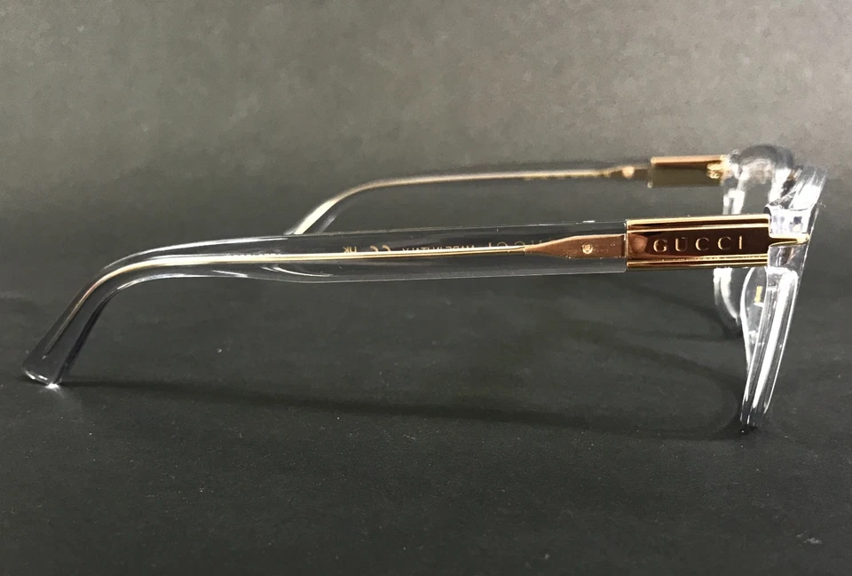 Gucci Eyeglasses Frames GG1776O 003 Grey Transparent Square Full Rim 54-18-150 - Image 4 of 4