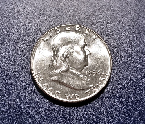 Blazing Gem BU 1954-D FBL Franklin Half Dollar