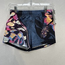 Adidas Girls Pink Blue  Orange Running Track Athletic Training Shorts Small NWT