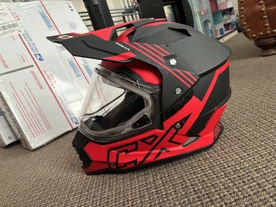 Castle X Mode D/S SV Trance Snowmobile Helmet w/ Shield - Matte Red