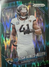 2025 Panini Prizm - Josh Hines-Allen #43 Green Flash Prizm